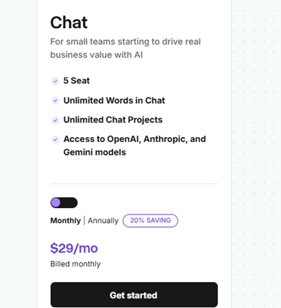 copy.ai pricing plan 