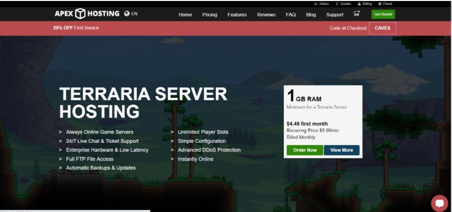 apex hosting for terraria game