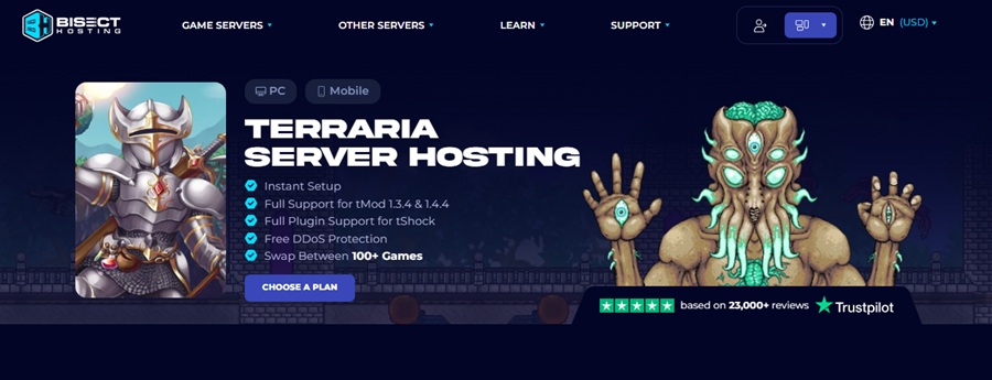 bisect server hosting for terraria game 