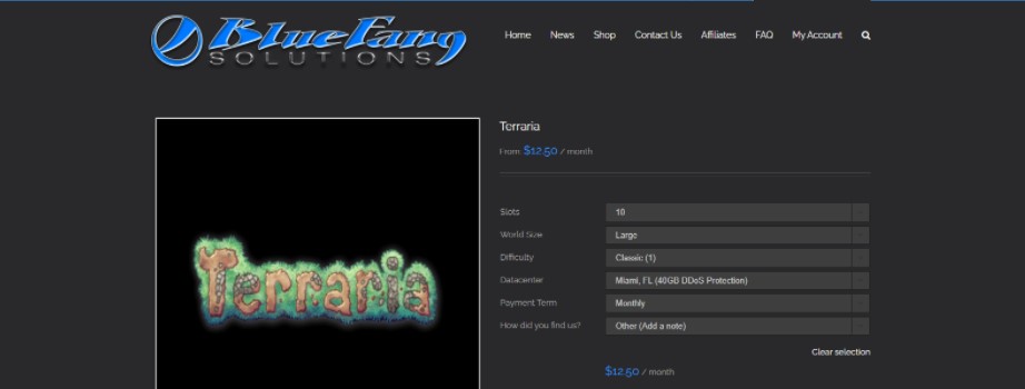 blue fang game hosting plan