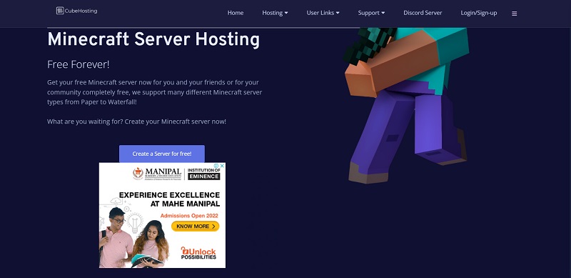 247 minecraft server hosting free