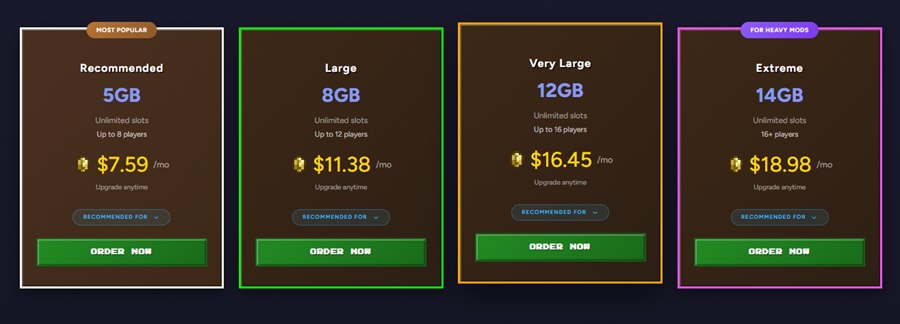 gtx gaming terraria server plan