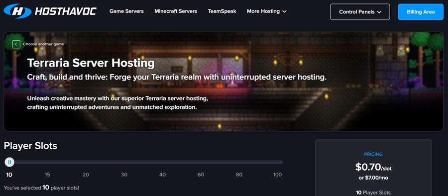 hosthavoc terraria server hosting