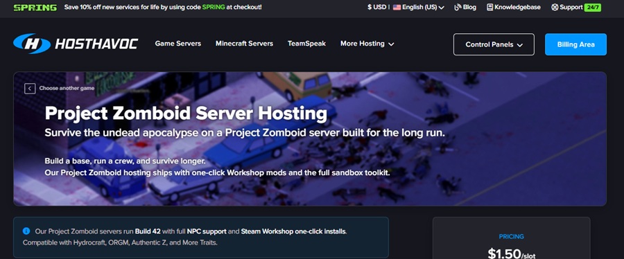 hosthavoc project zomboid hosting 