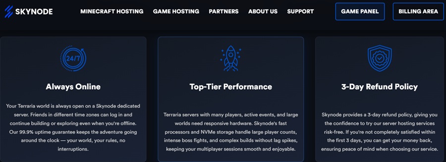 skynode hosting features