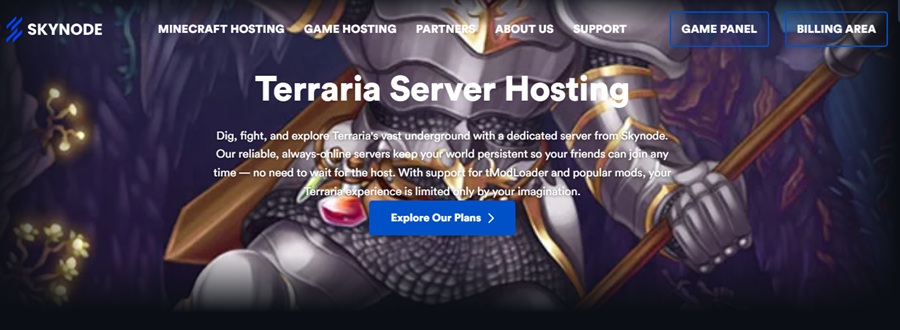 skynode server terraria hosting