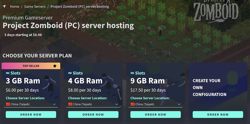zomboid server hosting by g-portal