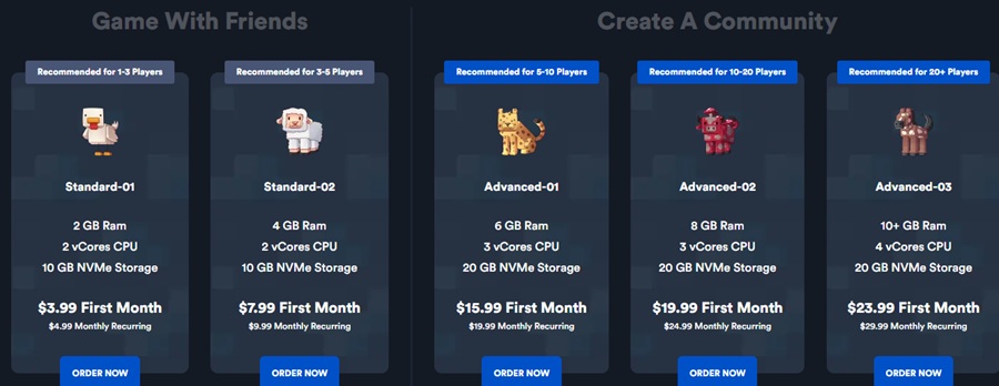 skynode minecraft server hosting pricing 