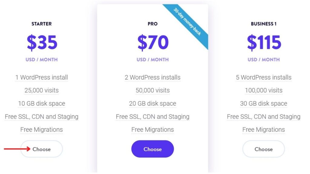 step 2 to apply discount code of kinsta