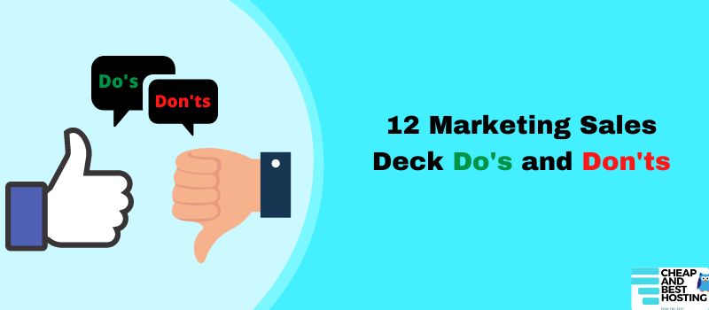 marketing sales deck do's and don'ts