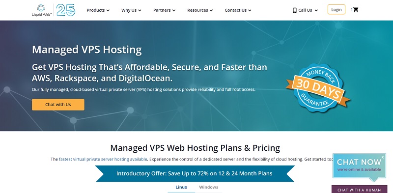 Liquid Web VPS that is fully managed