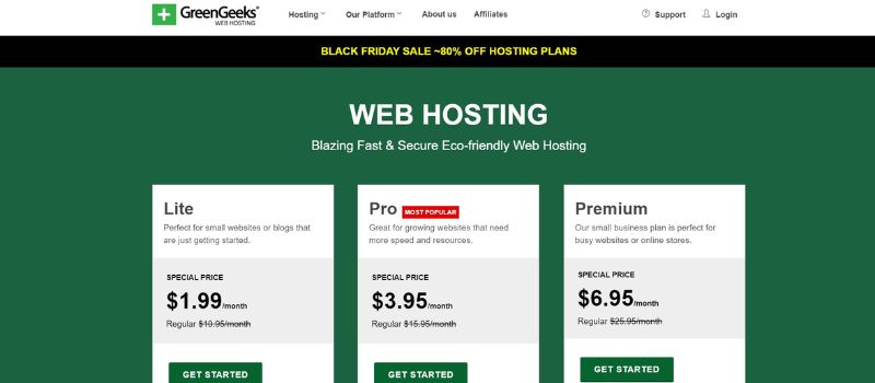 greengeeks web hosting black friday deals.