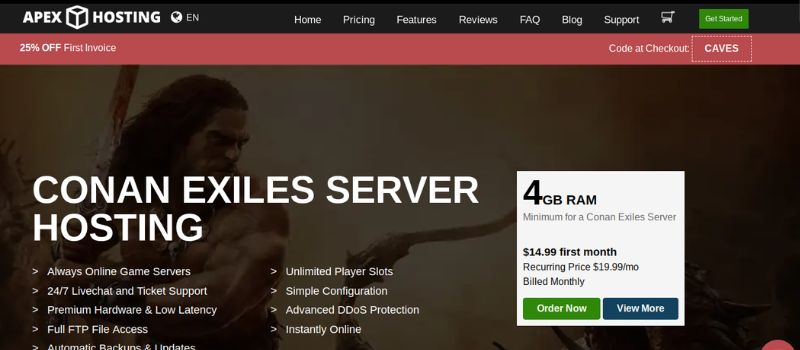 apex server hosting for conan exiles