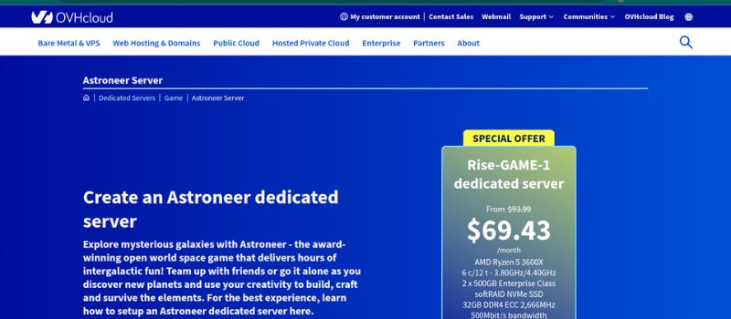 ovhcloud server hosting for astroneer