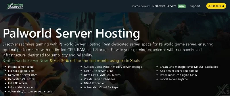XGamingServer dedicated servers for Palworld