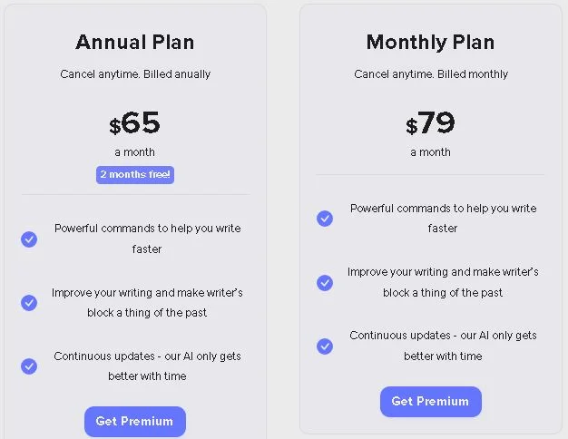 Shortly AI plans and pricing