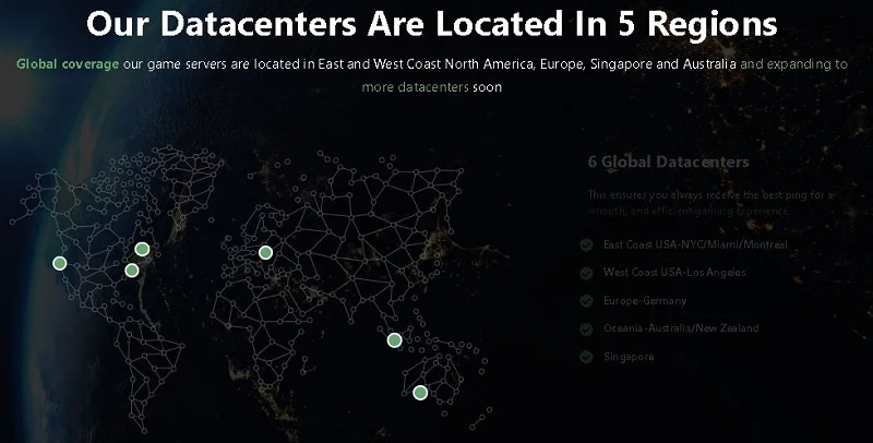 XGamingServer data center locations