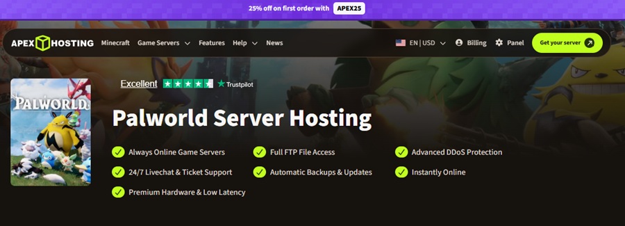 apex hosting palworld dedicated server hosting