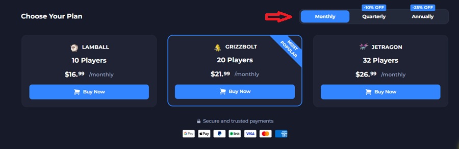 shockbyte palworld server hosting plans
