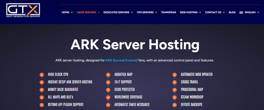 gtx server plan for ark