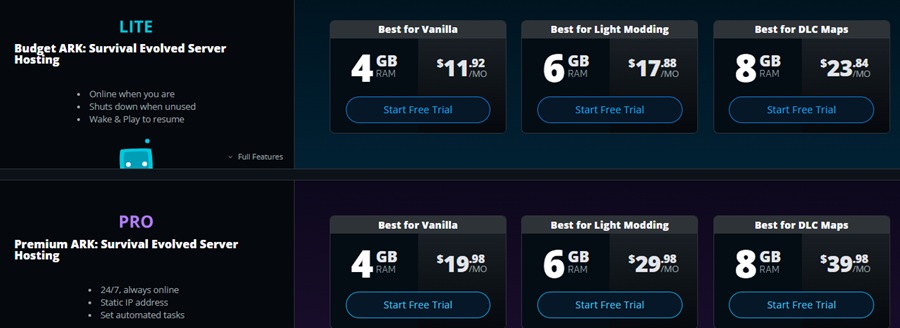 nodecraft ark server hosting plan