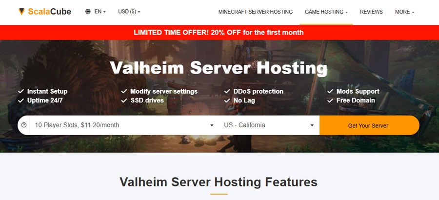 scalacube valheim server hosting