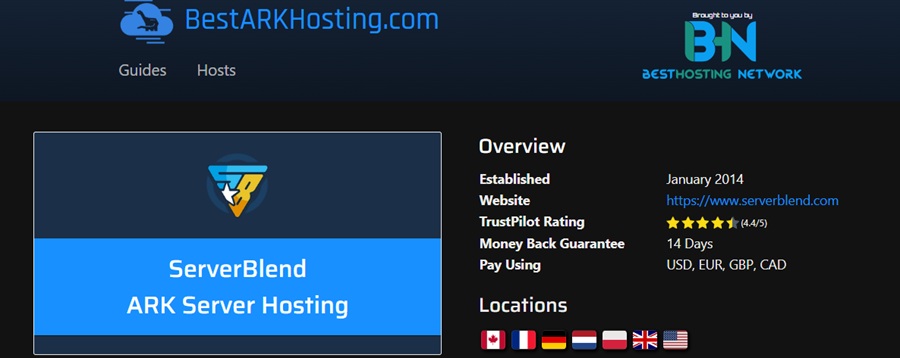 serverblend ark hosting