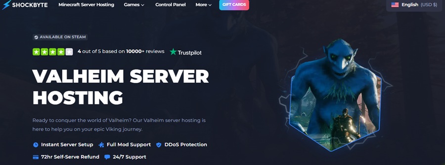 shockbyte valheim server hosting