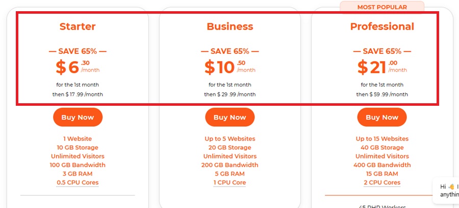 wpx hosting pricing plan 